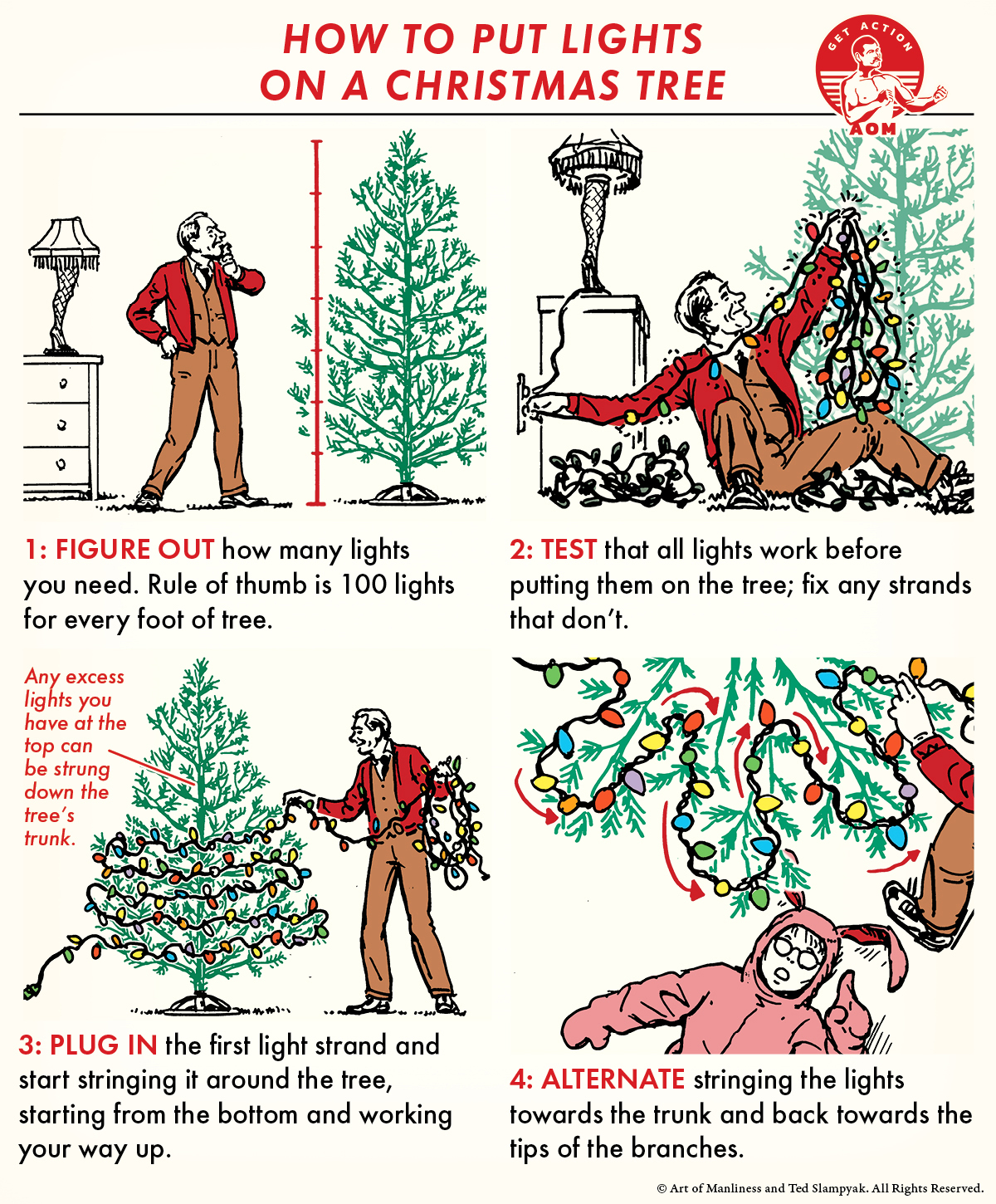 How to Put Lights on Your Christmas Tree Without Swearing Up a