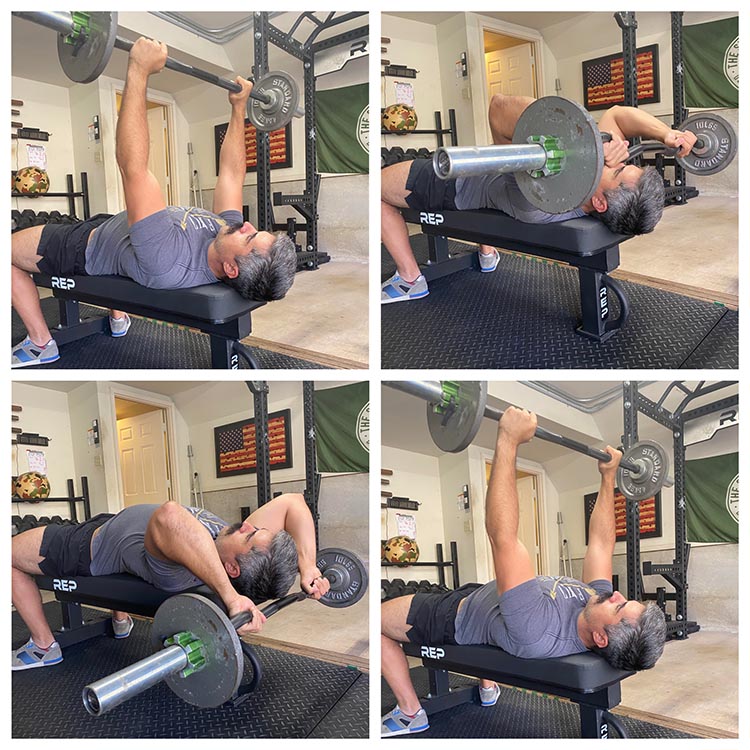 tricep extension on bench