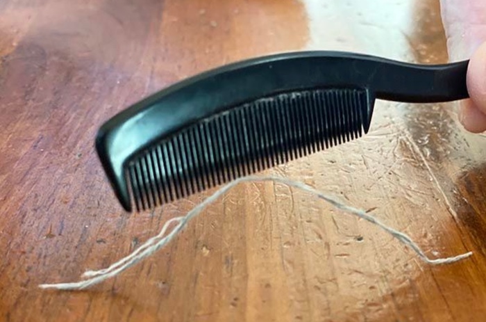 levitate a thread with a comb. 