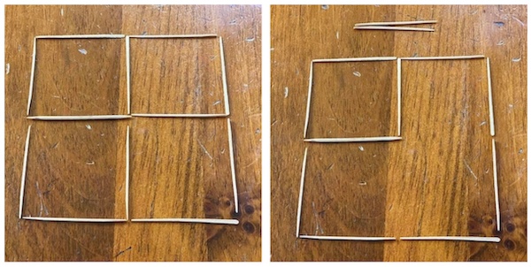 toothpick puzzle to do with kids. 