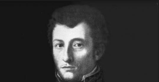 A black and white portrait of a man in military uniform, symbolizing the Clausewitz philosophy of war.
