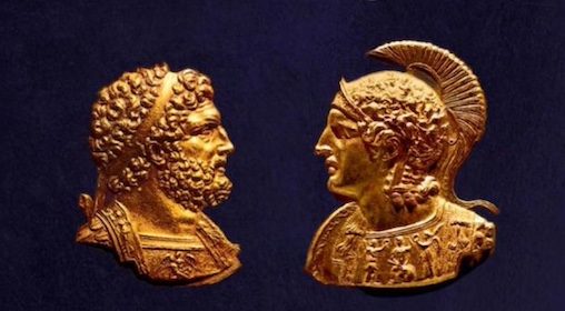 The cover of a book about the Roman Empire, featuring tales of empire-building and conquering.