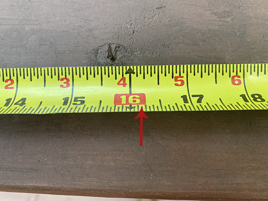 5 inches on store tape measure