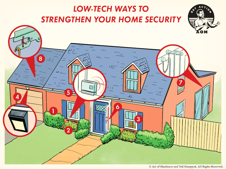 Upgrade your home security with simple, low-tech adjustments.