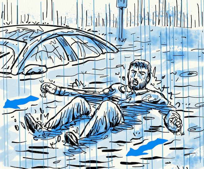 flash flood drawing