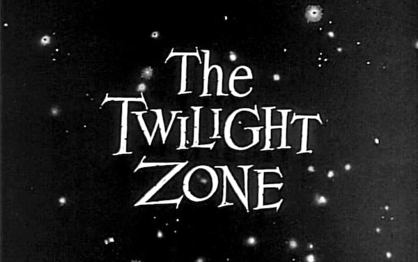 Black and white image of the title "the Twilight Zone" with a starry background, featuring podcast #844 on life lessons.