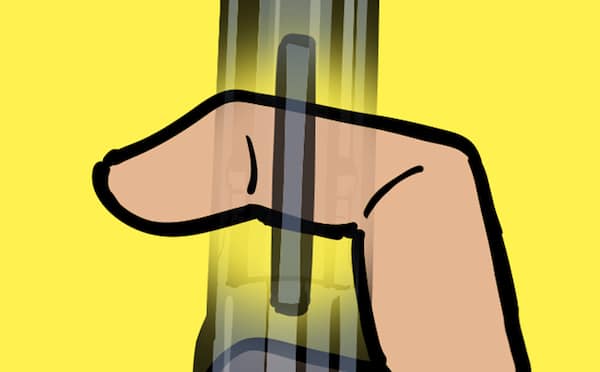 Illustration of a hand in a thumbs-down gesture against a yellow background, highlighting common trigger mistakes.