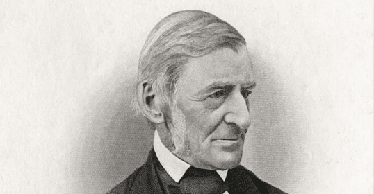 Black and white portrait of a 19th-century man with a prominent nose and side-parted hair, embodying a stoic nonconformist attitude.