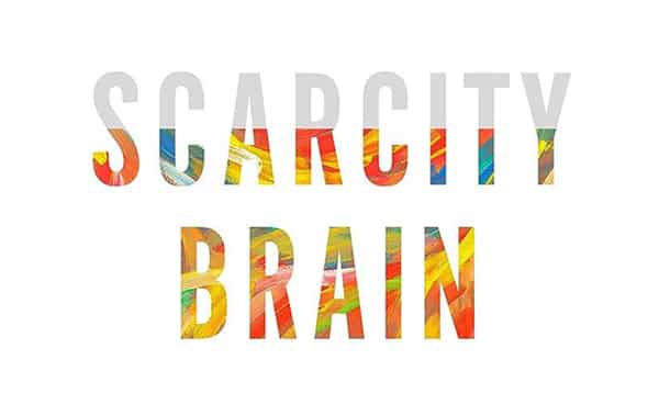 Text reading "Scarcity Loop" with a colorful pattern inside the letters.