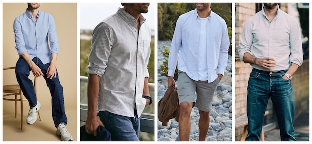 Oxford shirt business store casual